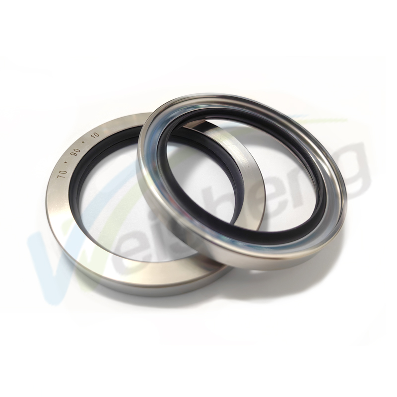 WS-SEALS 70*90*10 Air Compressor PTFE Stainless Steel Skeleton Double Lip Oil Seal